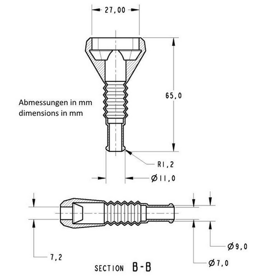 Superseal Gummitülle 4-polig mit Knickschutzlamellen