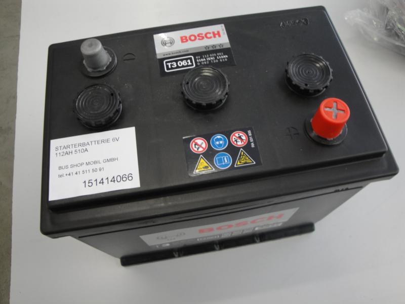 Starterbatterie 6 V 112 Ah Bosch  510A