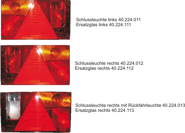 Aspöck Multipoint I Lampe Rechts  Mit Integriertem Dreieckstrahler Und Rükfahrlampe  Masse 240X140X52 Mm