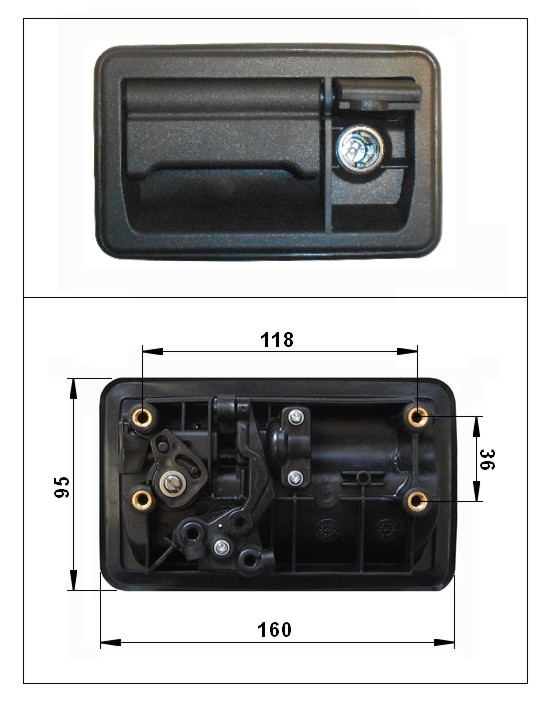 Kofferklappengriff Ohne ZV 