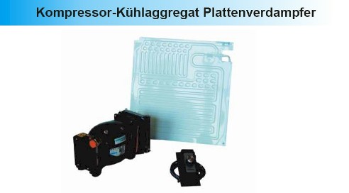 Kühlkompressor-Kühlaggregat Plattenverdampfer Komplett 390X390mm