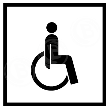 Piktogramm Rollstuhl (120 x 120 mm)