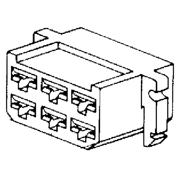 Steckgehäuse 6 pol ohne Kabelschuhe
