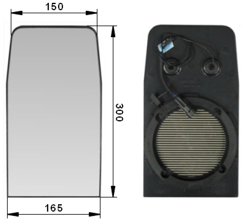 Ersatzglas Spiegel Arcol