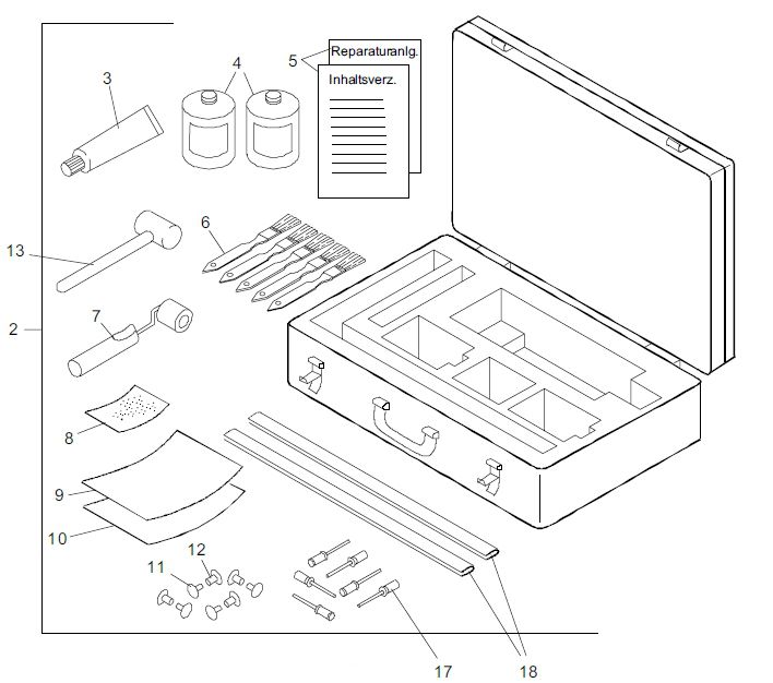 Reparatur-Set, Faltenbalg, klein