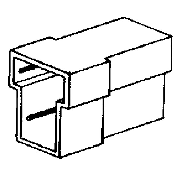 Steckgehäuse 2pol ohne Kabelschuhe