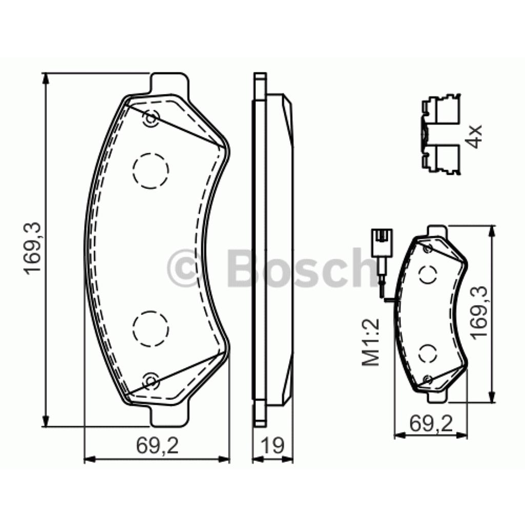 Bremsbelagsatz, Scheibenbremse FIAT / CITROÉN / PEUGEOT