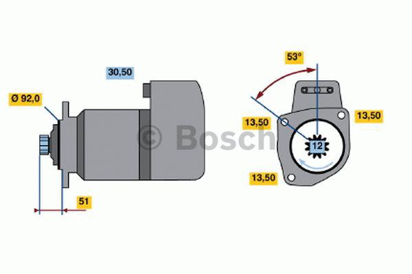 Anlasser BOSCH 24Volt 6.6 Kw