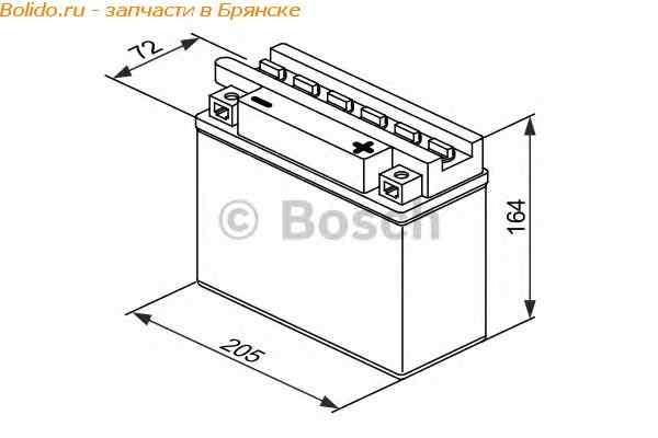 Starterbatterie 12V 16 Ah Bosch 120A