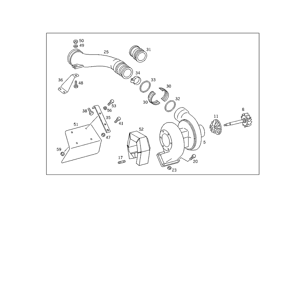 Isolierformteil für Turbolader MB 