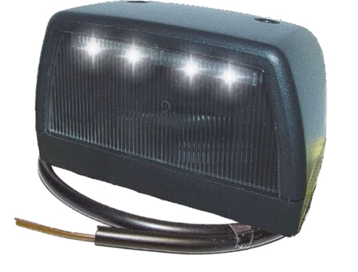Feu de plaque d'immatriculation LED noir Proplast 24V 