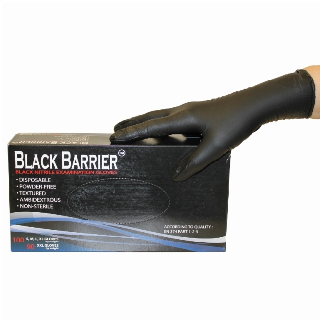 Black Barrier Nitril-Einweghandschuh 