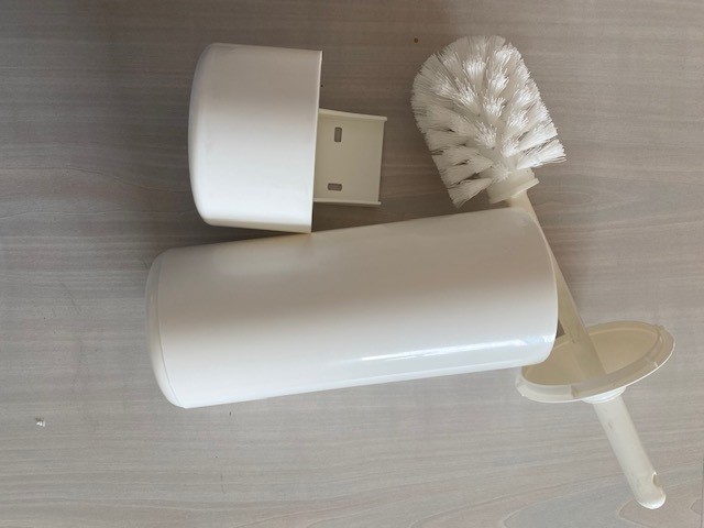 Brosse WC avec support blanc