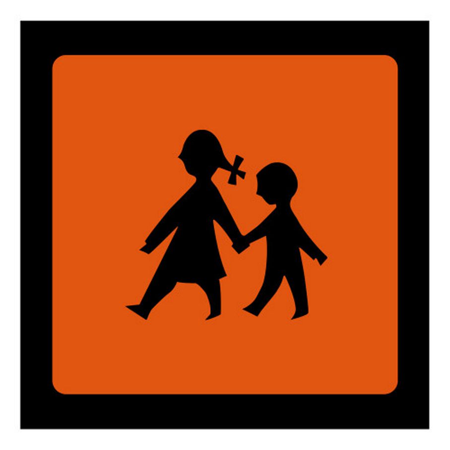 Film autocollant pour bus scolaire 400x400mm Orange