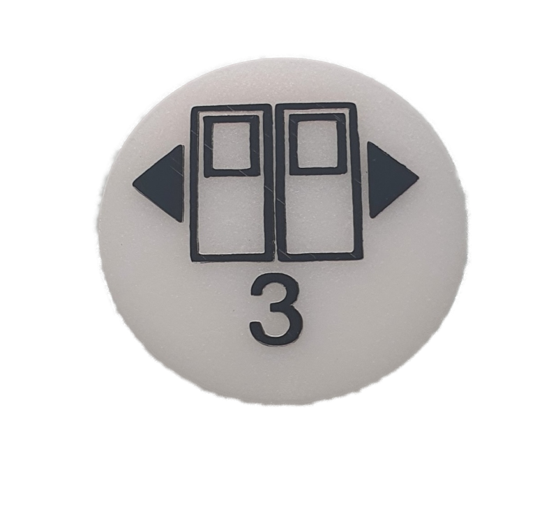 Tappo simbolo pulsante porta post.3
