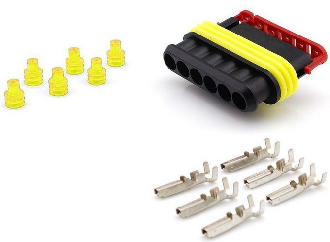 Set di connettori Superseal a 6 pin