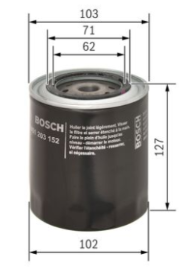 Oil filter, spin-on filter