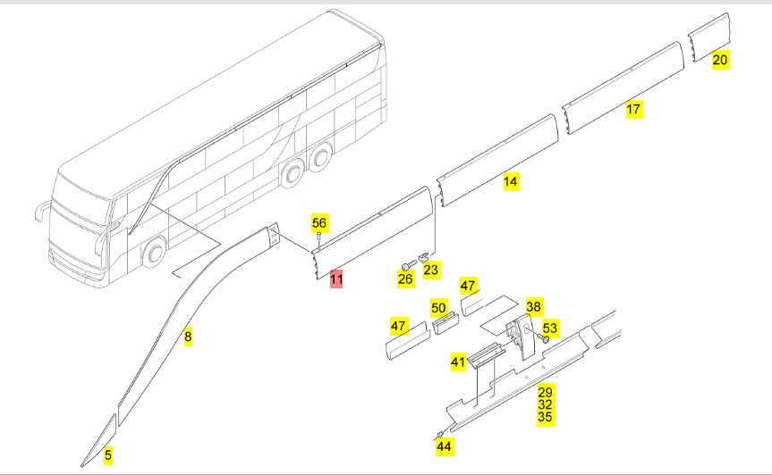 Setra Zierleiste 400 Zubehör