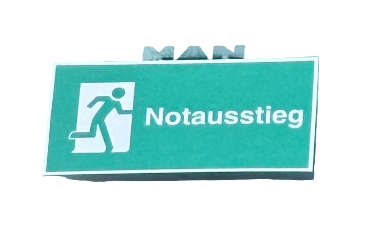 Notausstieg MAN Kleber für Aussen / Innen
