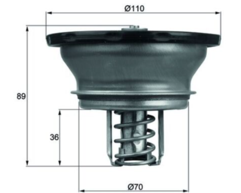 Thermostat, coolant 82°